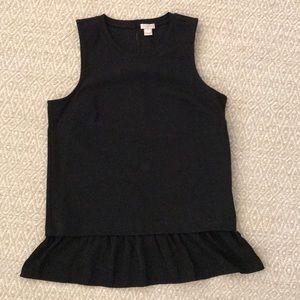 JCREW peplum sleeveless top